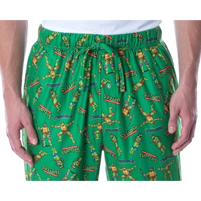 Nickelodeon Men's Teenage Mutant Ninja Turtles TMNT Loungewear Pajama Pants Green 4 Nickelodeon Men's Teenage Mutant Ninja Turtles TMNT Loungewear Pajama Pants Green - Image 2