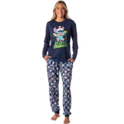 Disney Women's Lilo & Stitch Christmas Character Jogger Sleep Pajama Set Multicolored -Intimo GUEST 4e37c77b 79e5 42e9 82e7 8f803acd41fc