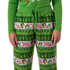 Elf The Movie Womens' And Girl's Film Cotton-Headed Ninny-Muggins Jogger Pajama Set Green -Intimo GUEST 5113987b 8044 4ccf 9a86 21036890e24d