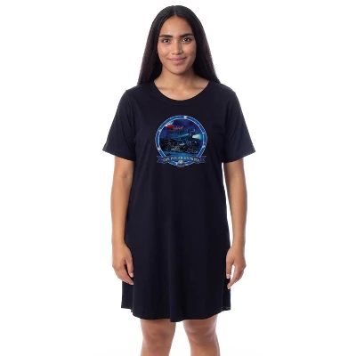 Polar Express Womens' Train Movie Film Nightgown Sleep Pajama Shirt Black 5 Polar Express Womens' Train Movie Film Nightgown Sleep Pajama Shirt Black - Image 3