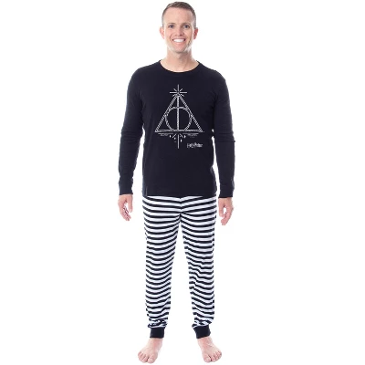 Harry Potter Wizarding World Deathly Hallows Adult Unisex Pajama Set Black 6 Harry Potter Wizarding World Deathly Hallows Adult Unisex Pajama Set Black - Image 4