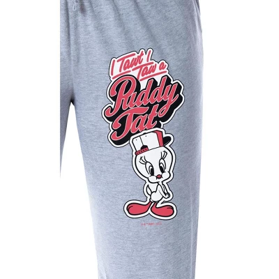 Looney Tunes Womens' Tweety Bird Puddy Tat Character Sleep Pajama Pants Grey 3 Looney Tunes Womens' Tweety Bird Puddy Tat Character Sleep Pajama Pants Grey