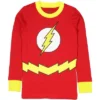 DC Comics Flash Little Boys 2 Piece Shirt & Pants Pajama Set Red