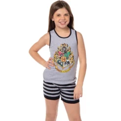 Harry Potter Girls' Hogwarts House Crest Sleep Pajama Set Tank Top Shorts Grey 10 Harry Potter Girls' Hogwarts House Crest Sleep Pajama Set Tank Top Shorts Grey -Intimo GUEST 5754539b a79a 413d 9996 4d8857aa443a