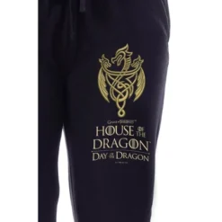 Game Of Thrones House Of The Dragon Womens' Sleep Jogger Pajama Pants Black