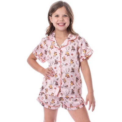 Girls' Spirit Untamed Movie Film Horses Lucky Sleep Pajama Set Shorts Pink 7 Girls' Spirit Untamed Movie Film Horses Lucky Sleep Pajama Set Shorts Pink - Image 5