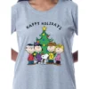 Peanuts Womens' Happy Holidays Christmas Nightgown Sleep Pajama Shirt Grey 2 Peanuts Womens' Happy Holidays Christmas Nightgown Sleep Pajama Shirt Grey -Intimo GUEST 5ccc3654 fa20 468c 8f14 7d2c4057d4d7