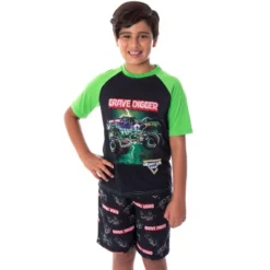 Monster Jam Boys' Grave Digger Monster Truck Shirt And Shorts Pajama Set -Intimo GUEST 6147344a c6f2 4faf bfbb 7defd108824c