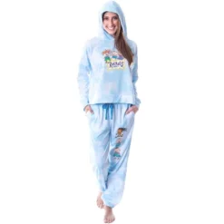Rugrats Cartoon Tie Dye Womens' Pajama Loungewear Cropped Hooded Jogger Set PJ Blue -Intimo GUEST 626c304b 0de3 4cf9 bb49 f1df7cf90328
