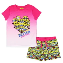 Despicable Me Girls' Movie Minions Better Together Pajama Set Shorts Pink -Intimo GUEST 64079f6f 8cdb 4d63 9d1f 3e1d2ad3a675