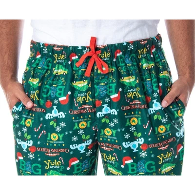 National Lampoon's Christmas Vacation Men's Allover Print Pajama Pants Green 6 National Lampoon's Christmas Vacation Men's Allover Print Pajama Pants Green - Image 4