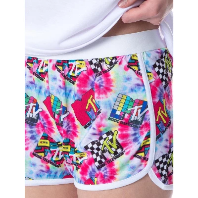 MTV Womens' Music Television Logo Sleep Pajama Set Short Tank Top Multicolored 4 MTV Womens' Music Television Logo Sleep Pajama Set Short Tank Top Multicolored - Image 2