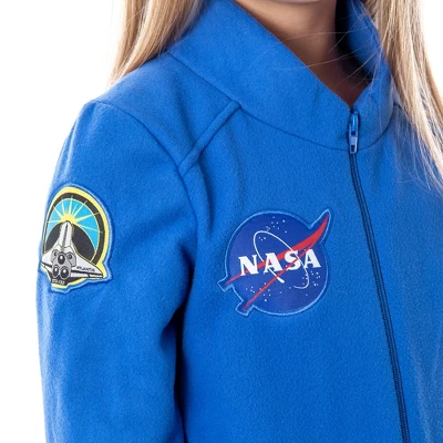 NASA Girls' Meatball Space Suit Astronaut Costume One Piece Pajama Union Suit Blue 4 NASA Girls' Meatball Space Suit Astronaut Costume One Piece Pajama Union Suit Blue - Image 2