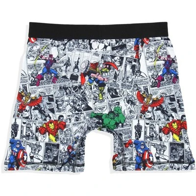 Marvel Mens' 2 Pack Vintage Superhero Comic Boxers Underwear Boxer Briefs Multicolored 4 Marvel Mens' 2 Pack Vintage Superhero Comic Boxers Underwear Boxer Briefs Multicolored - Image 2