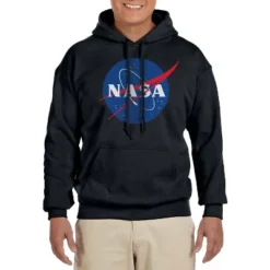 NASA Mens' Meatball Space Fashion Logo Pocket Sweatshirt Hoodie Pullover Black -Intimo GUEST 70780d49 4f15 437f bfbf 8f8cbf2e2d7b