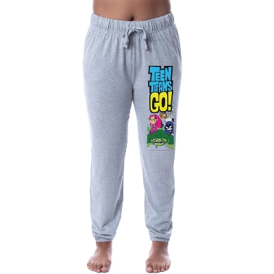 DC Comics Teen Titans Go! Women's Character Sleep Jogger Pajama Pants Grey 5 DC Comics Teen Titans Go! Women's Character Sleep Jogger Pajama Pants Grey - Image 3