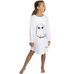 Harry Potter Pajama Girls' Hedwig Owl Micro Raschel Fleece Hi-Lo Nightgown Costume -Intimo GUEST 7338bb14 b009 4ae3 919c 072639394c2d