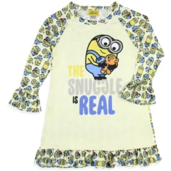 Despicable Me Toddler Girls' Minions Snuggle Sleep Pajama Dress Nightgown Off-White 9 Despicable Me Toddler Girls' Minions Snuggle Sleep Pajama Dress Nightgown Off-White -Intimo GUEST 73fb54e7 6932 4e3b 9b04 6bc5407d0baa