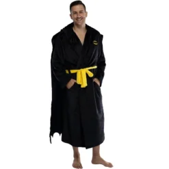 DC Comics Adult Superhero Plush Fleece Hooded Costume Robe