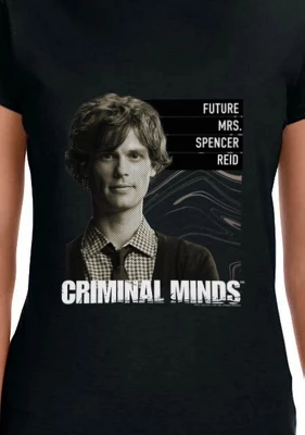 Criminal Minds Womens' TV Show Future Mrs. Spencer Reid Crewneck T-Shirt Black 4 Criminal Minds Womens' TV Show Future Mrs. Spencer Reid Crewneck T-Shirt Black - Image 2