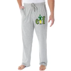 Elf The Movie Men's Holiday Film Logo Loungewear Sleep Bottoms Pajama Pants Heather Grey -Intimo GUEST 75bebce7 fb65 4b66 ba75 ea980f35b4fb