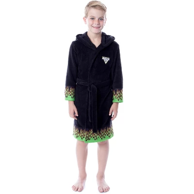Monster Jam Toy Trucks Boys' Graphic Fleece Plush Hooded Robe Bathrobe Black 3 Monster Jam Toy Trucks Boys' Graphic Fleece Plush Hooded Robe Bathrobe Black