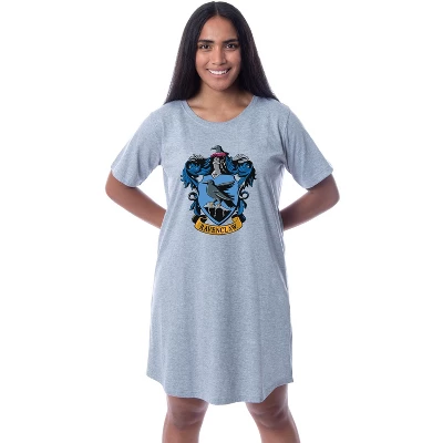 Harry Potter Womens' Hogwarts All Houses Nightgown Sleep Pajama Grey 7 Harry Potter Womens' Hogwarts All Houses Nightgown Sleep Pajama Grey - Image 5