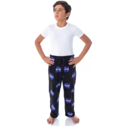 NASA Boys' Meatball Logo Allover Print Ultra-Soft Plush Fleece Pajama Pants Black -Intimo GUEST 798886cd 2593 4324 9a90 4986911e25eb