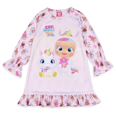 Cry Babies Magic Tears Girls' Show Unicorn Sleep Pajama Dress Nightgown Pink 6 Cry Babies Magic Tears Girls' Show Unicorn Sleep Pajama Dress Nightgown Pink - Image 4