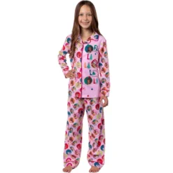 Barbie Girls' Christmas Characters FALALALA Santa Snowflake Sleep Pajama Set Pink -Intimo GUEST 7f1ba3fe 6578 44ff 84a6 ac7ac1e79126