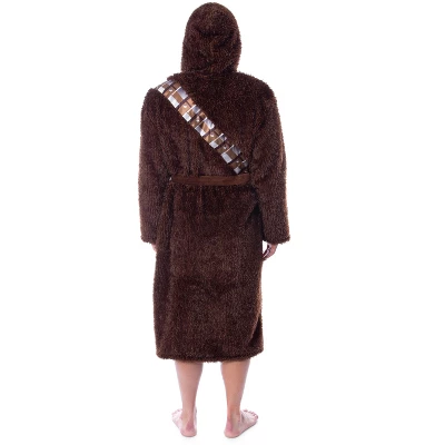 Star Wars Adult Unisex Chewbacca Costume Plush Fleece Robe Bathrobe Brown 3 Star Wars Adult Unisex Chewbacca Costume Plush Fleece Robe Bathrobe Brown