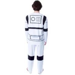 Star Wars Men's Stormtrooper Costume Long Sleeve Shirt And Pants Pajama Set White