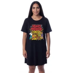 Scooby-Doo Womens' The Gang Heavy Meddle Nightgown Sleep Pajama Shirt Black 7 Scooby-Doo Womens' The Gang Heavy Meddle Nightgown Sleep Pajama Shirt Black -Intimo GUEST 8462cc29 1795 4ae4 a8d9 8636bace1bfe