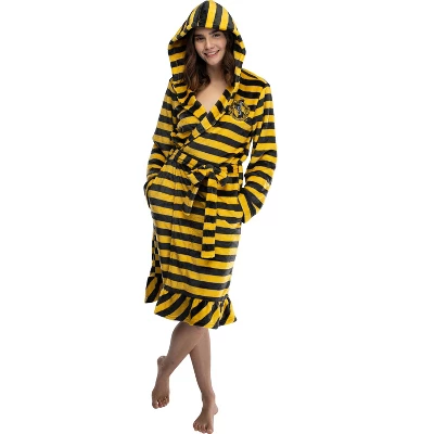 Harry Potter Juniors' Striped Ruffle Hooded Plush Fleece Robe 8 Harry Potter Juniors' Striped Ruffle Hooded Plush Fleece Robe - Image 6