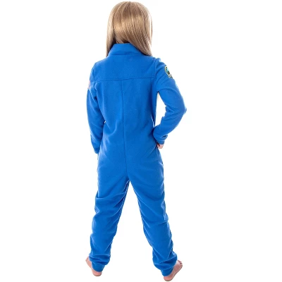 NASA Girls' Meatball Space Suit Astronaut Costume One Piece Pajama Union Suit Blue 3 NASA Girls' Meatball Space Suit Astronaut Costume One Piece Pajama Union Suit Blue