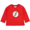 DC Comics Toddler Boys' Classic The Flash Logo Raglan Sleep Pajama Set Red