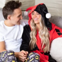 DC Comics Womens' Harley Quinn Classic Costume Hooded Robe Bathrobe Black -Intimo GUEST 8bffe902 55fb 4378 a7ed 519058addeba