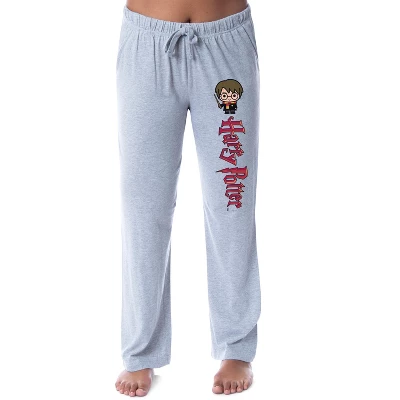 Harry Potter Womens' Chibi Character Wizarding World Sleep Pajama Pants Grey 5 Harry Potter Womens' Chibi Character Wizarding World Sleep Pajama Pants Grey - Image 3