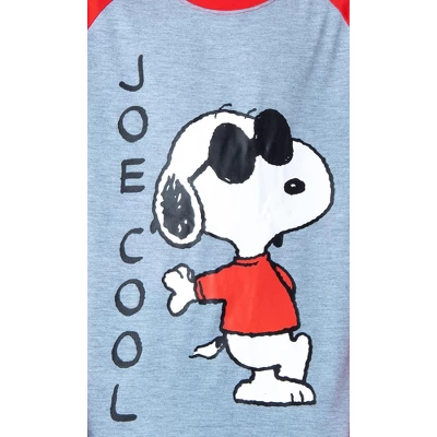 Peanuts Boys' Joe Cool Snoopy Pajamas Raglan Shirt And Pant Sleepwear Set 4 Peanuts Boys' Joe Cool Snoopy Pajamas Raglan Shirt And Pant Sleepwear Set - Image 2