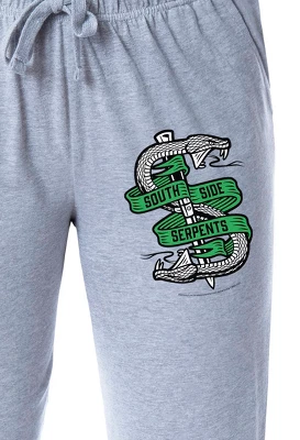 Riverdale Womens' CW TV Show Southside Serpents Sleep Pajama Pants Grey 4 Riverdale Womens' CW TV Show Southside Serpents Sleep Pajama Pants Grey - Image 2