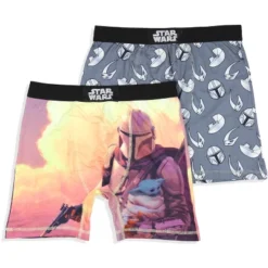 Star Wars Mens' The Mandalorian 2 Pack Boxers Underwear Boxer Briefs Grey 11 Star Wars Mens' The Mandalorian 2 Pack Boxers Underwear Boxer Briefs Grey -Intimo GUEST 919188ed c778 4e17 aedb d9abaa0f9c1e