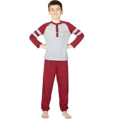 Harry Potter Boys Gryffindor House Athletic Varsity Jogger Pajama Set 3 Harry Potter Boys Gryffindor House Athletic Varsity Jogger Pajama Set