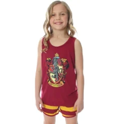 Harry Potter Big Girls' Hogwarts House Crest Racerback Tank And Shorts Pajama Lounge Set -Intimo GUEST 949e2e2f 58af 4564 b1ed 592bc70e2c9b