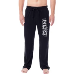 NCIS Mens' TV Show Episodes Series Logo Icon Title Sleep Pajama Pants Black -Intimo GUEST 9608b8f4 7e1f 4c50 a7fd dc2babd2ef73