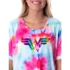 DC Comics Womens Wonder Woman Foil Logo Tie Dye Nightgown Sleep Shirt Multicolored -Intimo GUEST 96d170b6 19b2 4419 a8d7 b6c2b50145ab