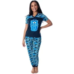 Disney Women's Monsters Inc. Monsters University 2 Piece Jogger Pajama Set Blue -Intimo GUEST 995a973e 43a2 4d4f 846c 02d6a98f93f8