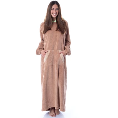 Star Wars The Mandalorian Baby Yoda Costume Adult Wearable Blanket Pullover Robe Brown 5 Star Wars The Mandalorian Baby Yoda Costume Adult Wearable Blanket Pullover Robe Brown - Image 3