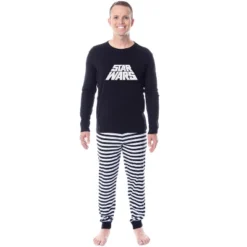 Star Wars Movie Film Title Logo Mens' Womens' Adult Unisex Sleep Pajama Set Black 9 Star Wars Movie Film Title Logo Mens' Womens' Adult Unisex Sleep Pajama Set Black -Intimo GUEST 9e158596 f800 40f5 ab48 295b3c20b189