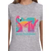 MTV Womens' Music Television Vaporwave Flamingo Icon '80s Crewneck T-Shirt Grey -Intimo GUEST 9f6fb629 e42d 482f bfc5 c5fd614b9b75