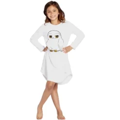 Harry Potter Pajama Girls' Hedwig Owl Micro Raschel Fleece Hi-Lo Nightgown Costume -Intimo GUEST a00fe718 c02a 4a47 8bdc d468d88368f7